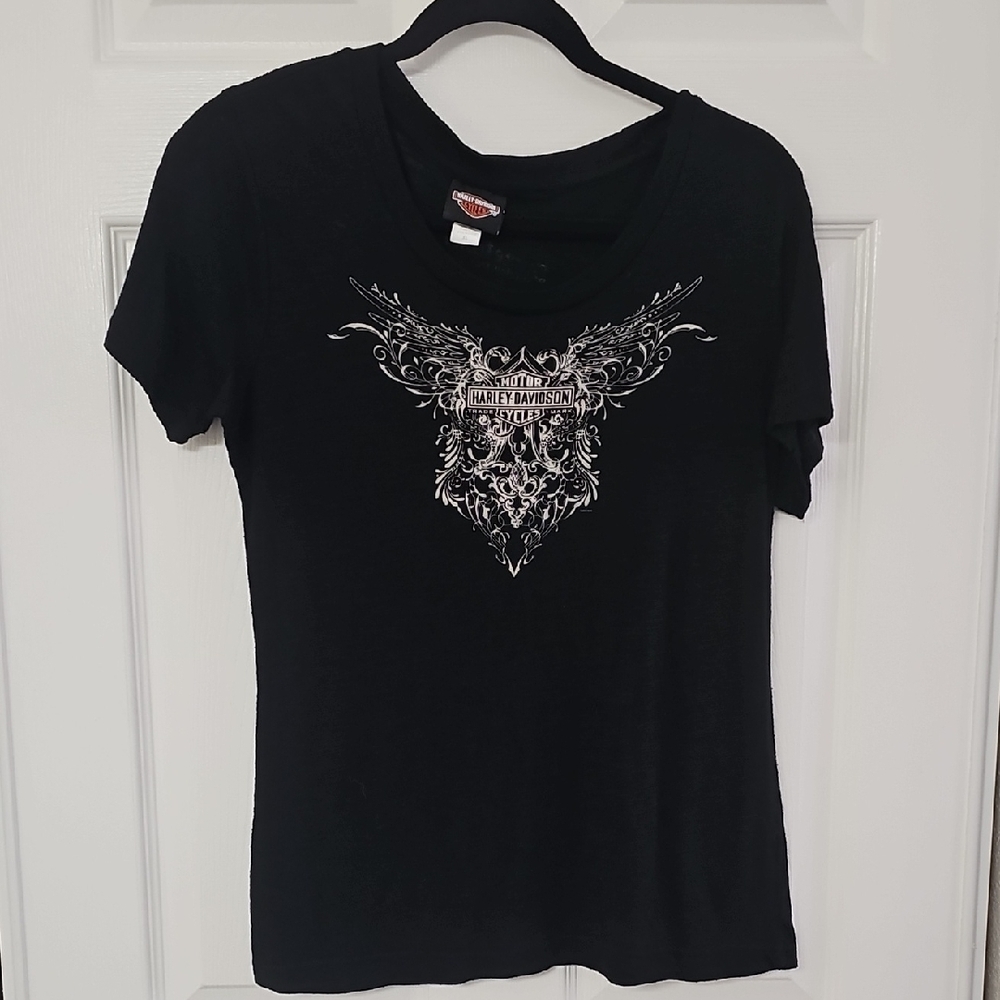 Harley-Davidson Women's Black Graphic Top